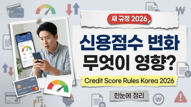 한국 신용점수 새 규정 2026 : 내 점수에 영향 주는 모든 것, 한 번에 정리