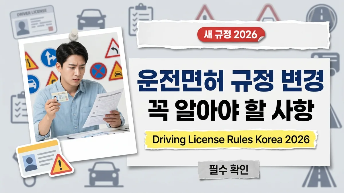 2026년 한국 운전면허 새로운 규정 — 모든 운전자가 반드시 알아야 할 중요한 변경 사항