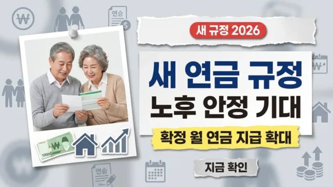새 연금 규정 2026 : 확정 월 연금으로 수백만 가구 노후 안정 기대