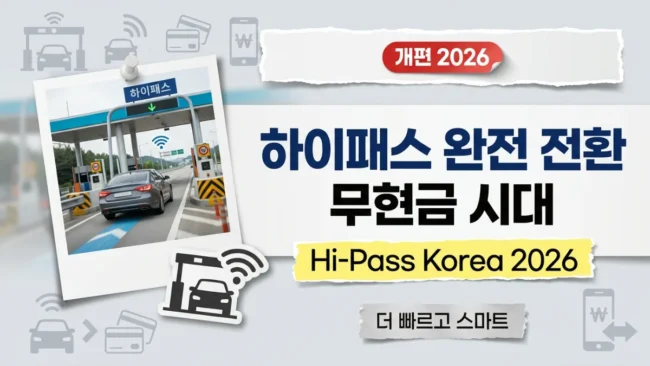 하이패스 2026 개편 : 더 빠르고 스마트하게, 무현금 요금 납부 완전 정착