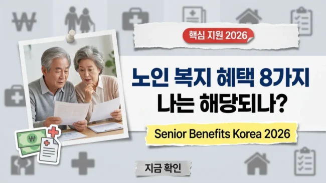 노인 복지 혜택 2026 : 정부가 새로 도입한 8가지 핵심 지원, 나는 해당되나?